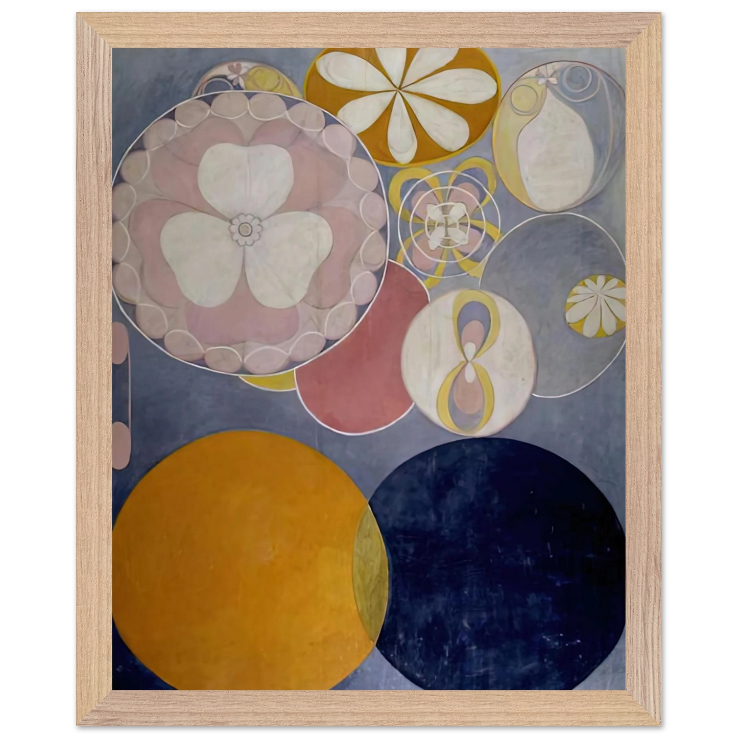 Hilma af Klint - DE TIO ST RSTA N 2 BARNAALDERN 1907 Wall art - 45x60 cm / 18x24 inches - Premium Wooden Framed Poster With Fine Art Paper-canvas - Wood frame