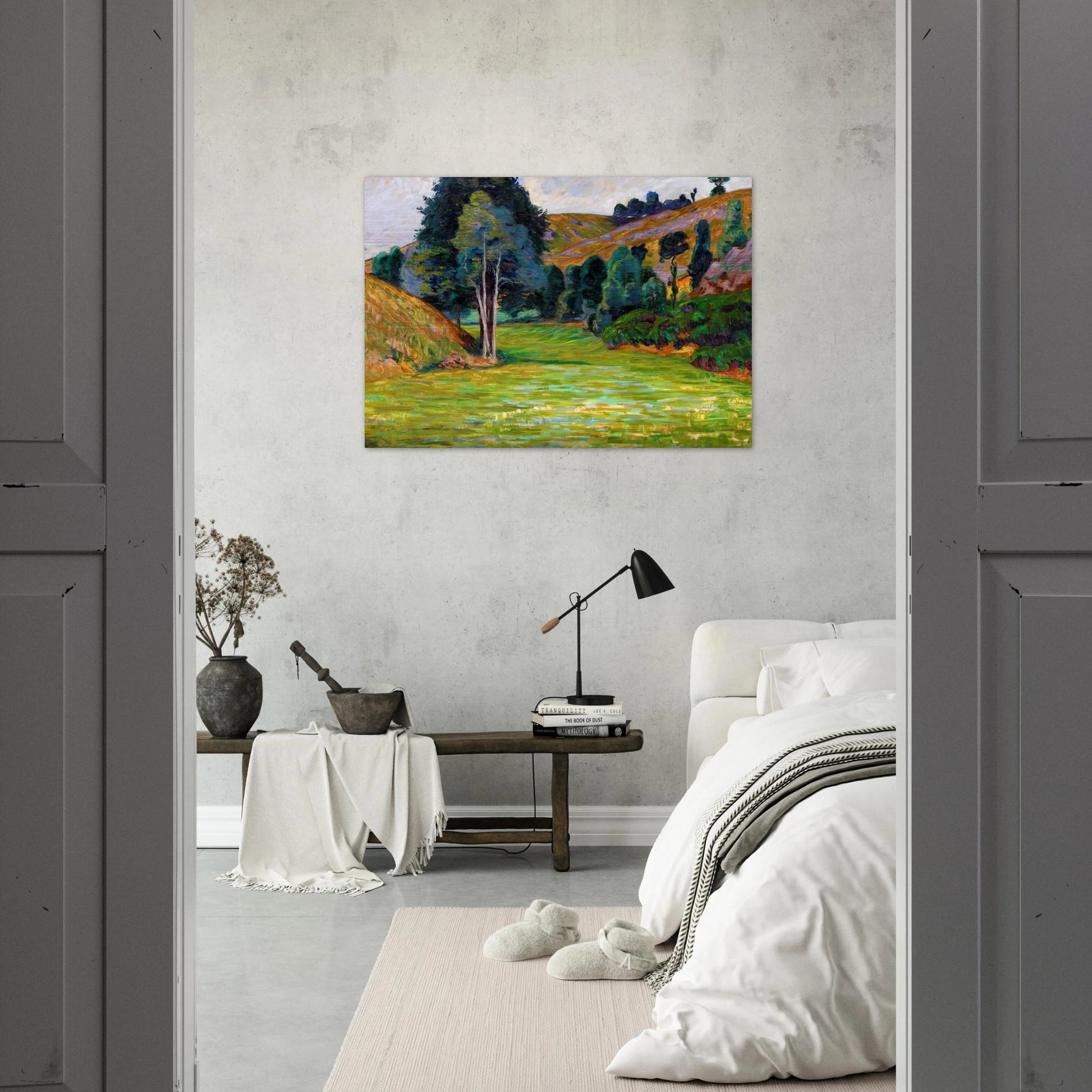 Valley in Pontgibaud - Armand Guillaumin Brushed Aluminum Print - 70x100 cm / 28x40 inches | Armand Guillaumin Aluminum Print | Armand Guillaumin Prints