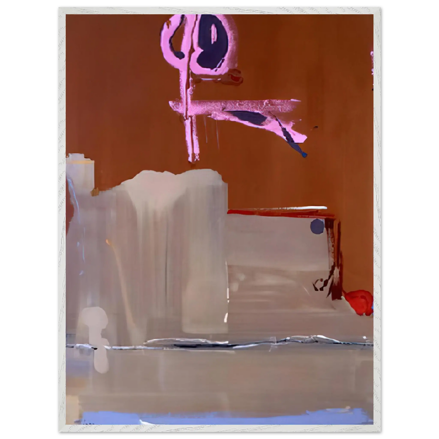 Helen Frankenthaler - Captain s Watch - 1986 Wall art - A2 (42 x 59.4  cm) - Premium Wooden Framed Poster With Fine Art Paper - White frame
