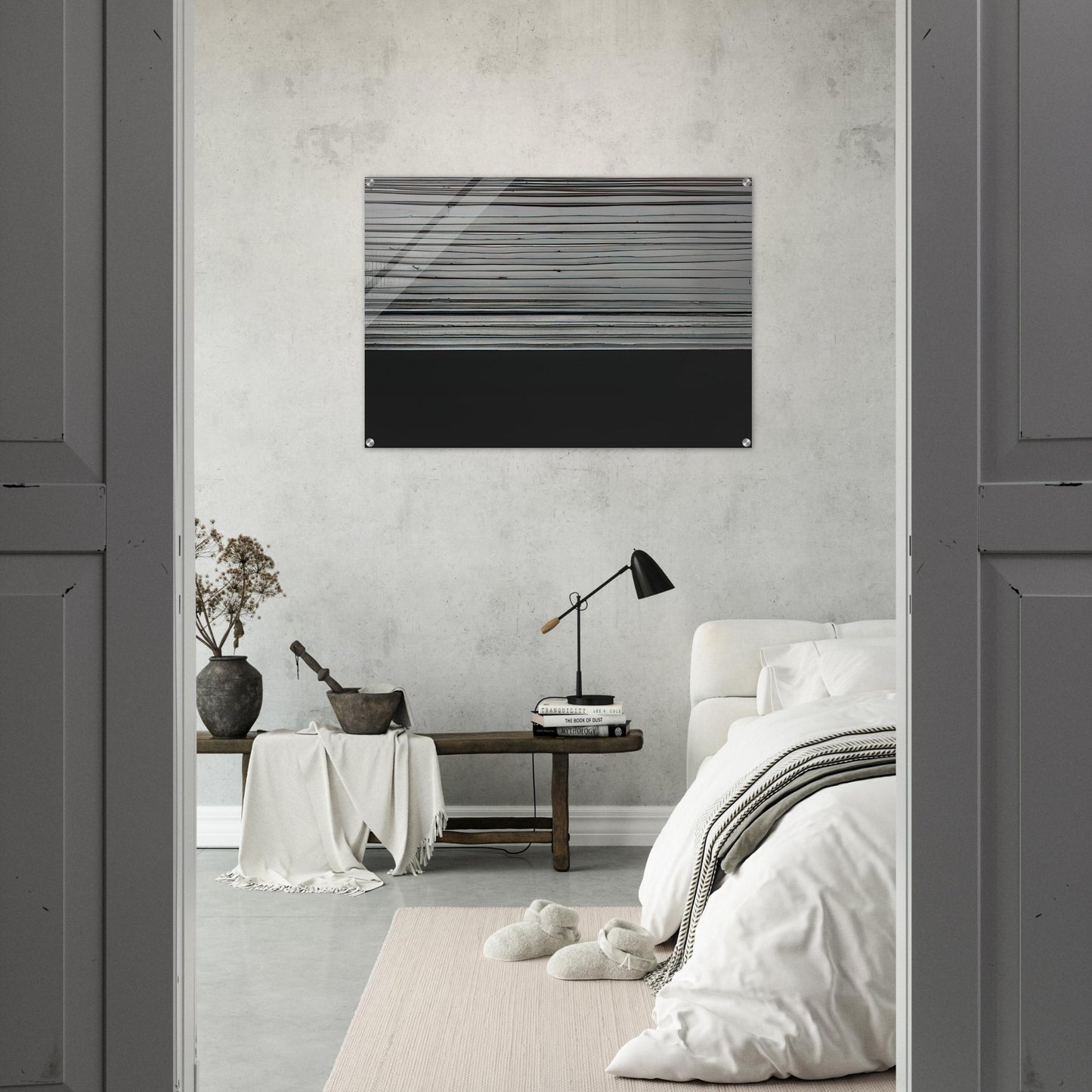 Peinture 12 November 2008 diptyque - 2008 - Pierre Soulages Acrylic Print - 70x100 cm / 28x40″ inches