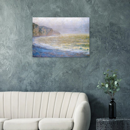 Cliff at Pourville - claude monet Brushed Aluminum Print - 70x100 cm / 28x40 inches | claude monet Aluminum Print | claude monet Prints