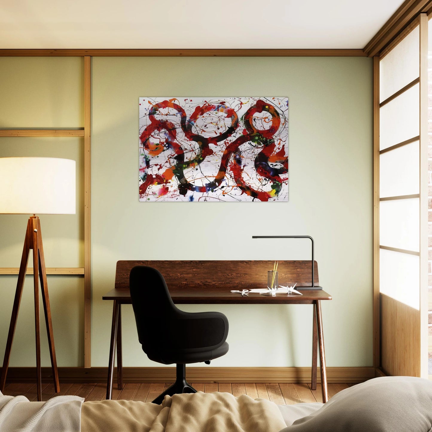 Untitled  SFP88-12  - Sam Francis Brushed Aluminum Print - 70x100 cm / 28x40 inches | Sam Francis Aluminum Print | Sam Francis Prints