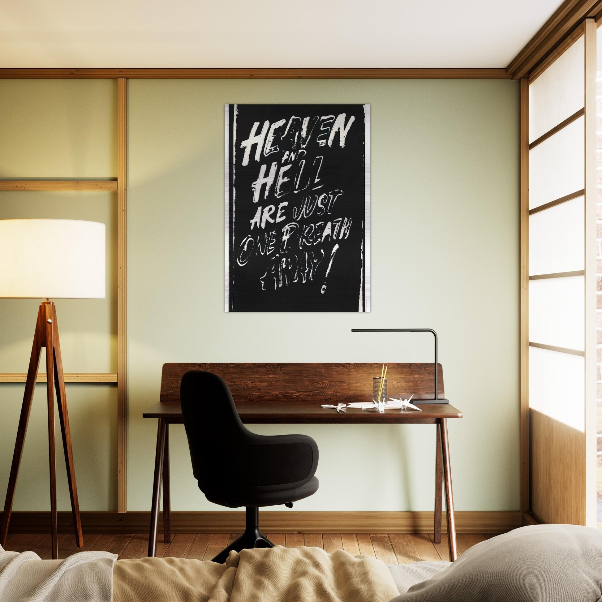 Heaven and Hell Are Just One Breath Away! - Andy Warhol Brushed Aluminum Print - 70x100 cm / 28x40 inches | Andy Warhol Aluminum Print | Andy Warhol Prints