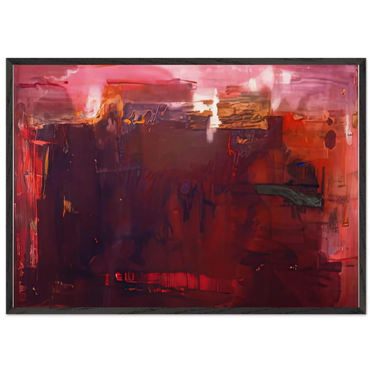 Carousel 1979- - Helen Frankenthaler 70x100 cm / 28x40 inches Framed Art Print – Black Wooden Frame