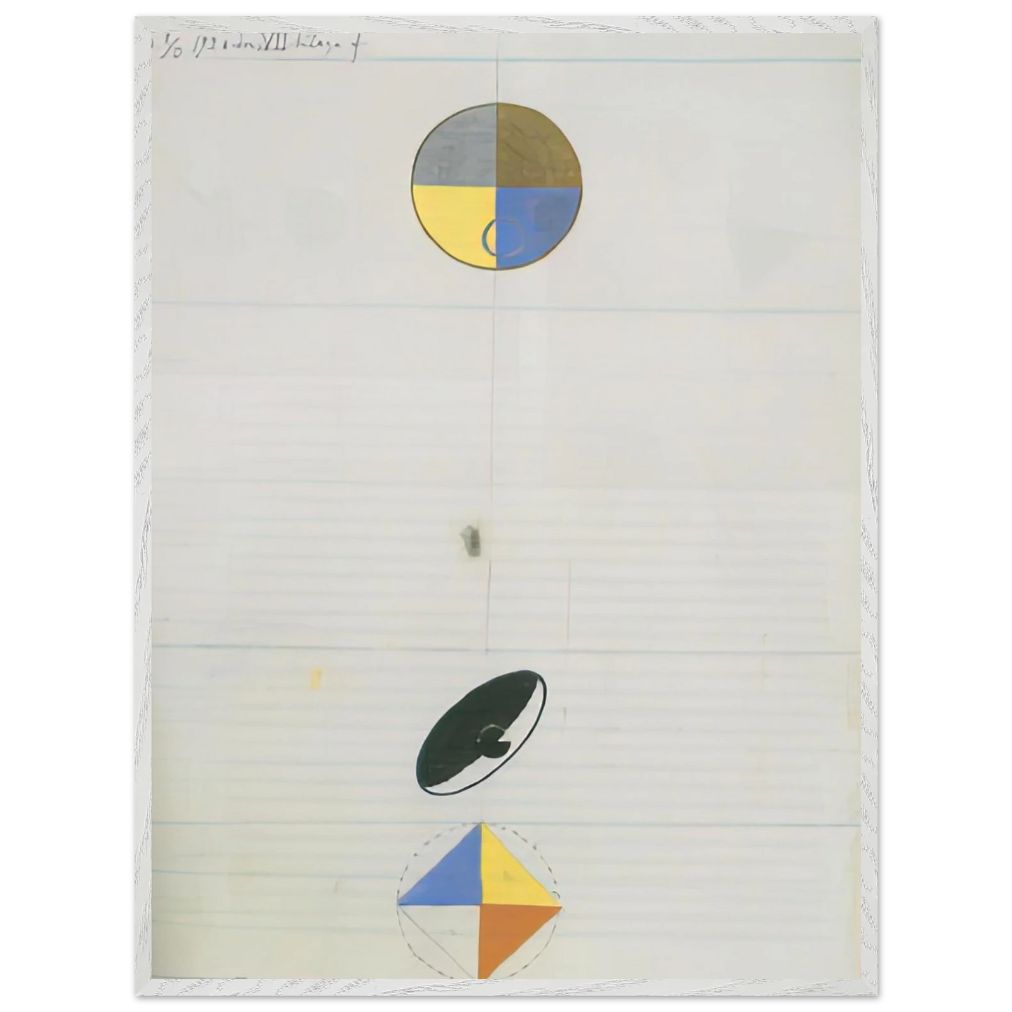 Hilma af Klint - SERIES NO VII NO 3F 1920 Wall art - 27x35 cm / 11x14 inches - Premium Wooden Framed Poster With Fine Art Paper - Wood frame