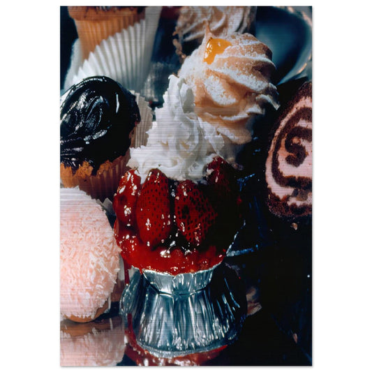 STRAWBERRY TART SUPREME 1974 - Audrey Flack Brushed Aluminum Print - 70x100 cm / 28x40 inches | Audrey Flack Aluminum Print | Audrey Flack Prints