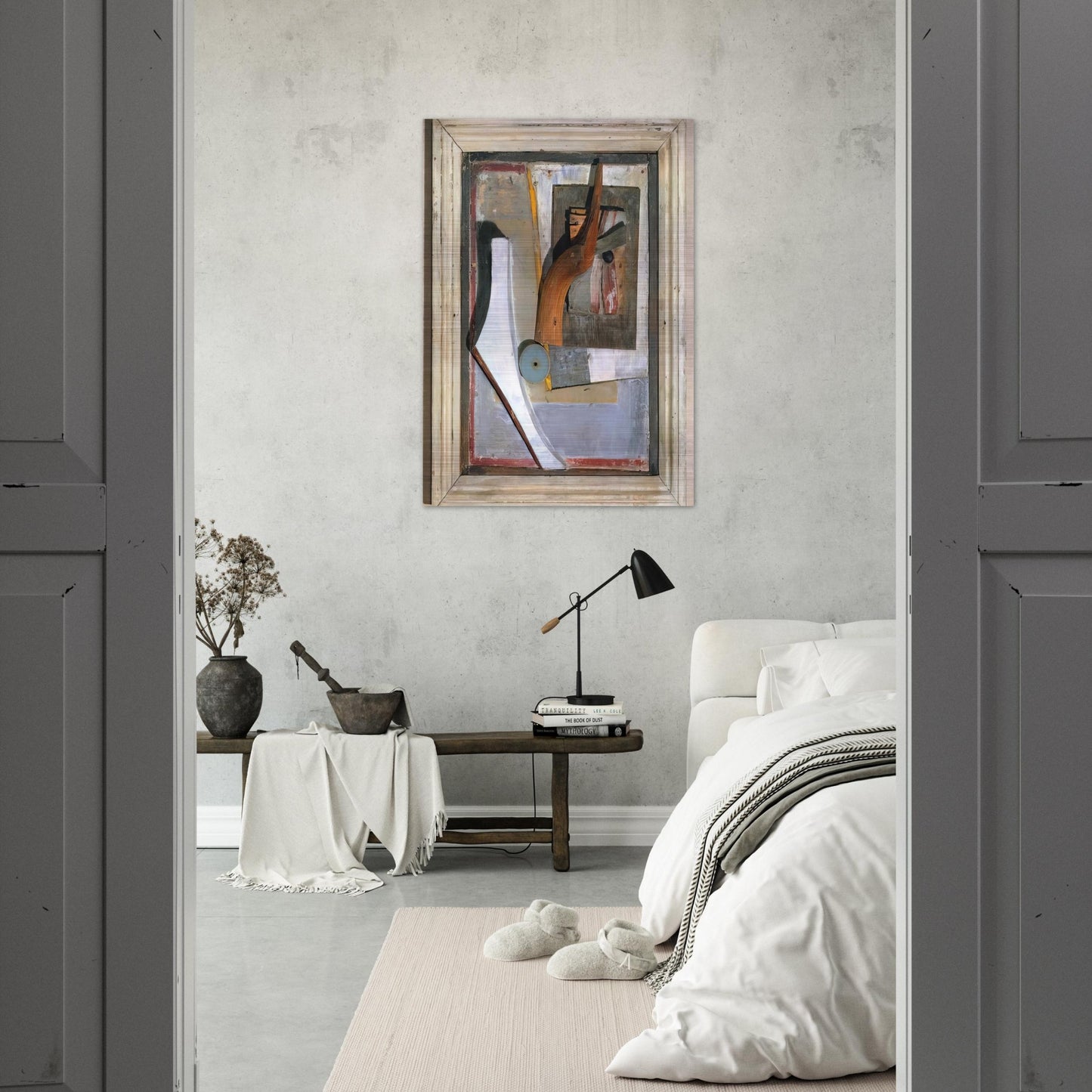 RELIEF IN RELIEF 1945 - Kurt Schwitters Brushed Aluminum Print - 70x100 cm / 28x40 inches | Kurt Schwitters Aluminum Print | Kurt Schwitters Prints