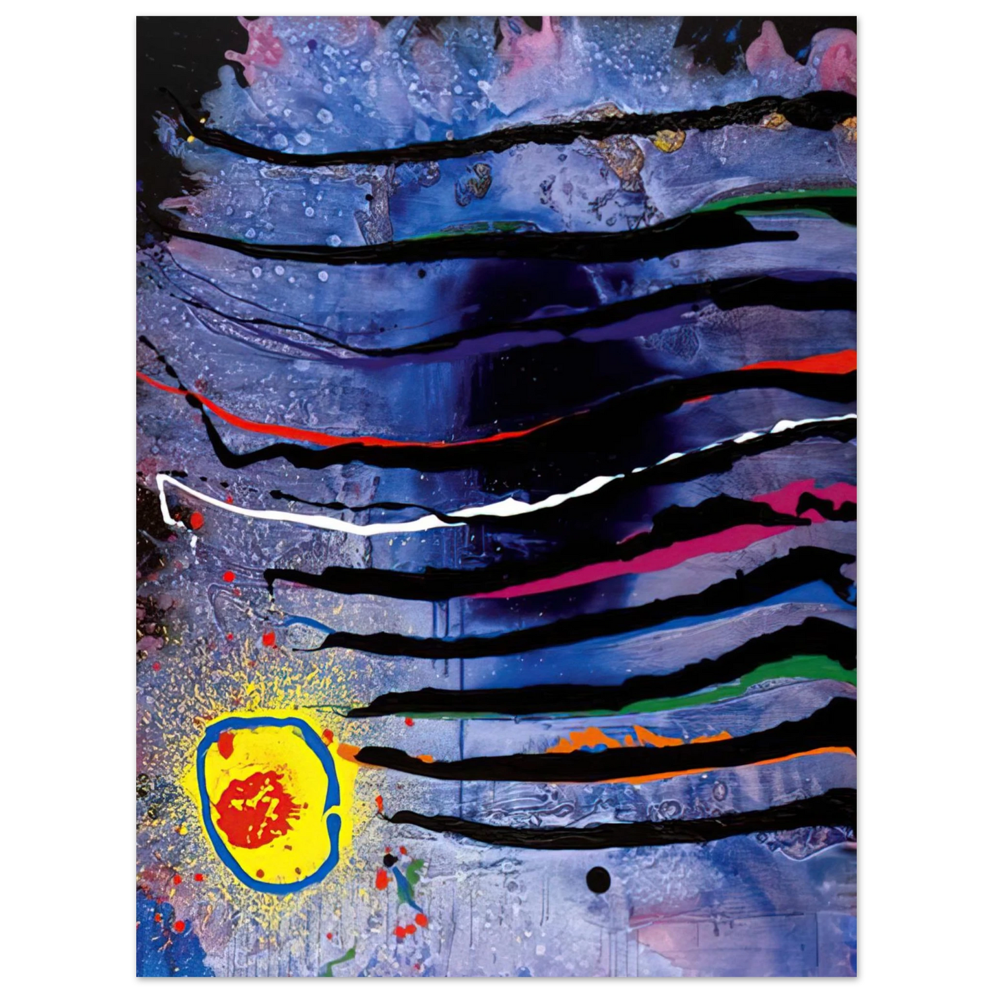 John Hoyland - Tiger's Eye - 10.3.07 - 2007  75x100 cm / 30x40inches Fine Art Poster