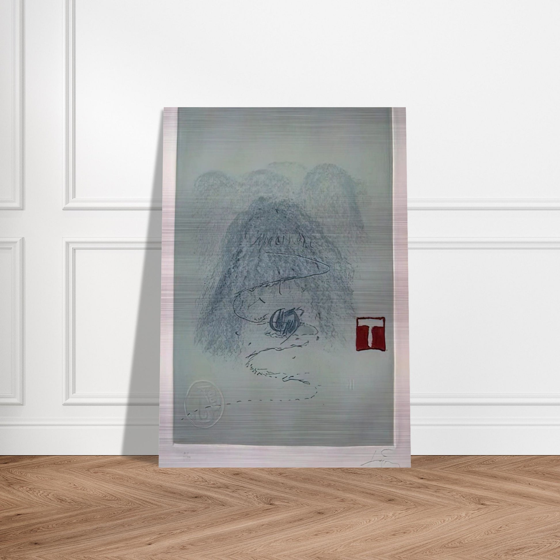 APARICIONS 3 1982 - Antoni Tapies Brushed Aluminum Print - 70x100 cm / 28x40 inches | Antoni Tapies Aluminum Print | Antoni Tapies Prints