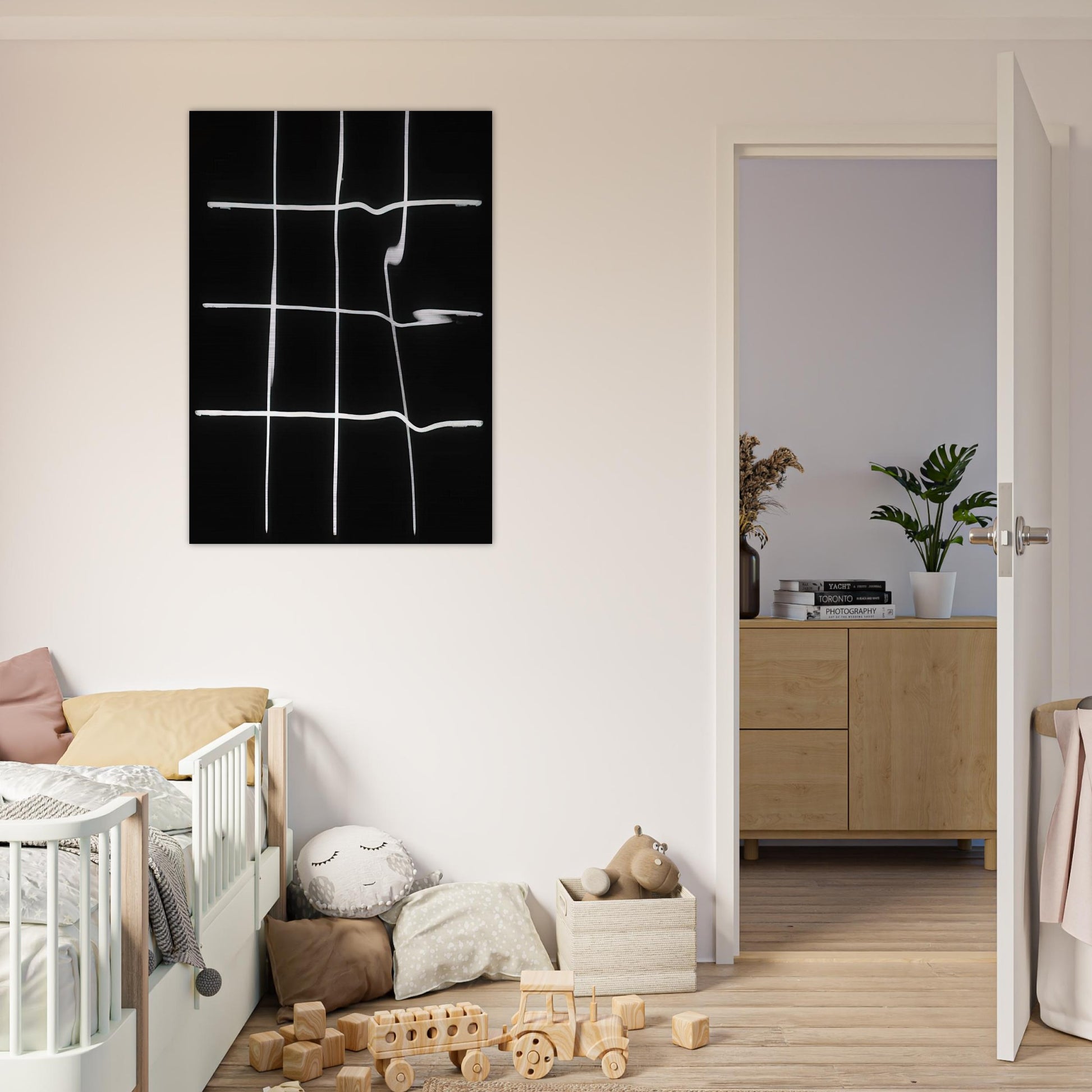 Reflections in water deformed by the spectator - 1964 - Francois Morellet Brushed Aluminum Print - 70x100 cm / 28x40 inches | Francois Morellet Aluminum Print | Francois Morellet Prints