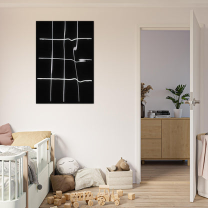 Reflections in water deformed by the spectator - 1964 - Francois Morellet Brushed Aluminum Print - 70x100 cm / 28x40 inches | Francois Morellet Aluminum Print | Francois Morellet Prints