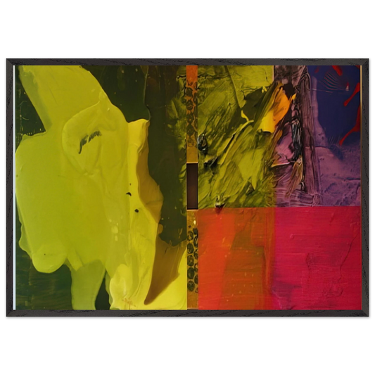 Sea Color - Sam Gilliam 70x100 cm / 28x40 inches Framed Art Print – Black Wooden Frame