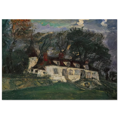 HOUSE AT OISEME 1934 - Chaim Soutine Brushed Aluminum Print - 70x100 cm / 28x40 inches | Chaim Soutine Aluminum Print | Chaim Soutine Prints