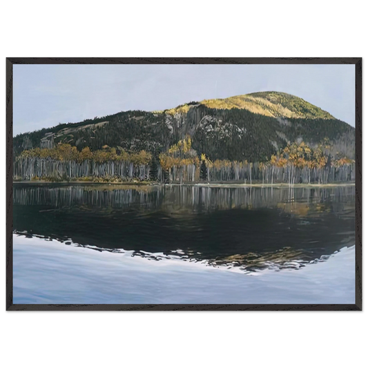 BEAVER DAM POND ACADIA NATIONAL PARK 2009 - Richard Estes 70x100 cm / 28x40 inches Framed Art Print – Black Wooden Frame