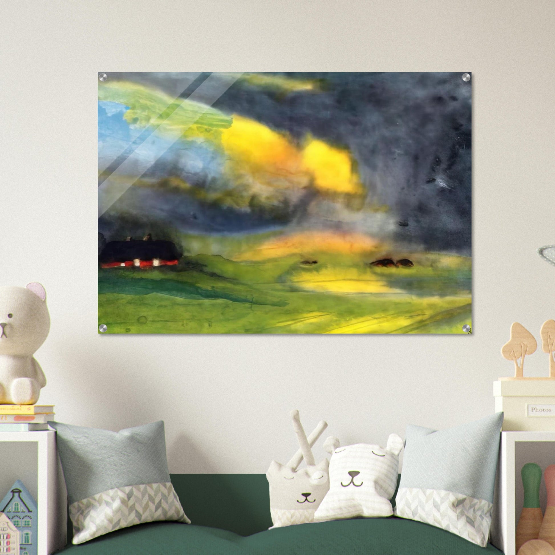 Colored sky above the Marais - Emil Nolde Acrylic Print - 70x100 cm / 28x40″ inches | Emil Nolde Wall Art | Emil Nolde Prints
