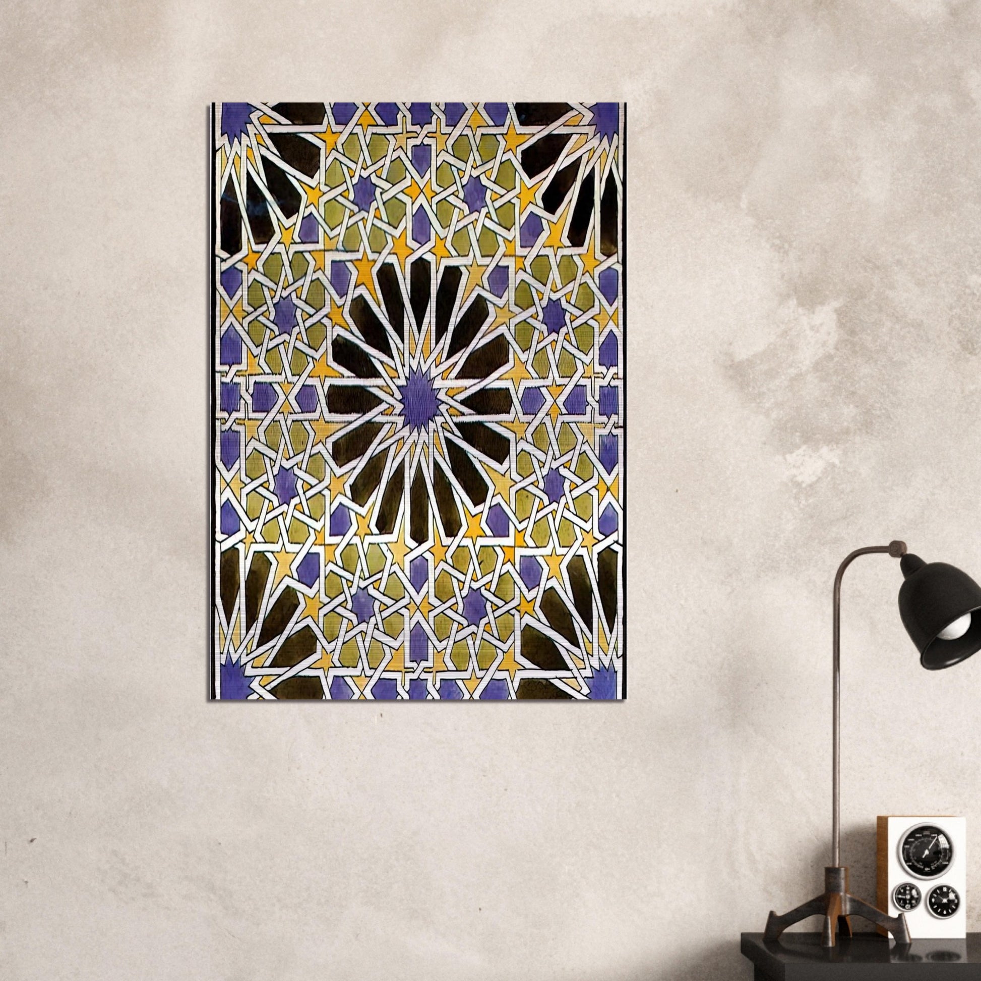 MURAL MOSAIC IN THE ALHAMBRA - MC Escher Brushed Aluminum Print - 70x100 cm / 28x40 inches | MC Escher Aluminum Print | MC Escher Prints