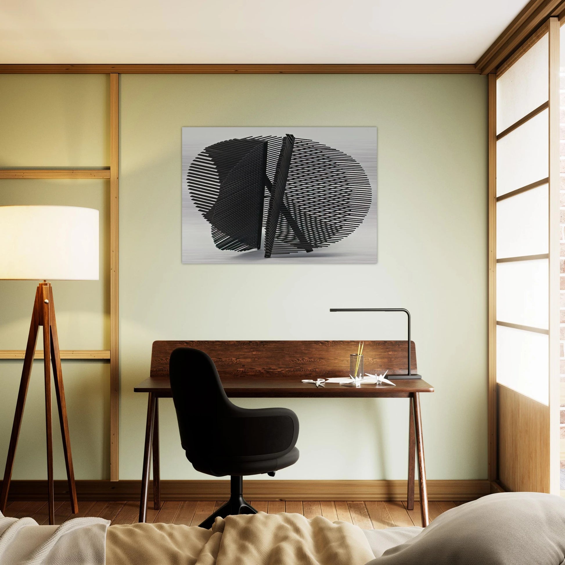 Esfera - 1959 - Gego Brushed Aluminum Print - 70x100 cm / 28x40 inches | Gego Aluminum Print | Gego Prints