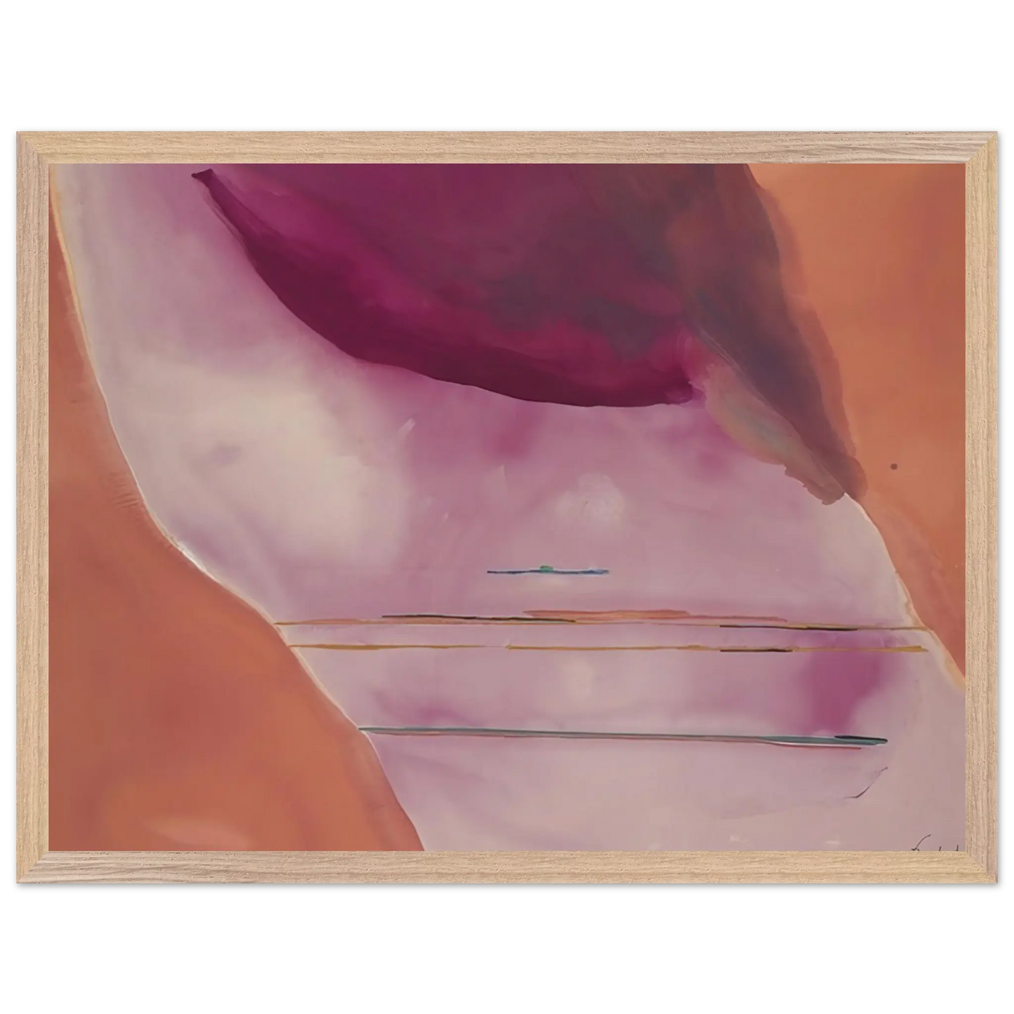 Helen Frankenthaler - Pendulum - 1972 Wall art - A2 (42 x 59.4  cm) - Premium Wooden Framed Poster With Fine Art Paper - Wood frame