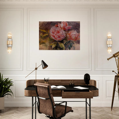Roses - Pierre-Auguste Renoir Brushed Aluminum Print - 70x100 cm / 28x40 inches | Pierre-Auguste Renoir Aluminum Print | Pierre-Auguste Renoir Prints