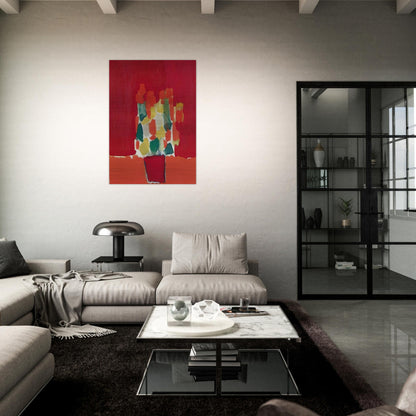 Fleurs rouges - 1952 - Nicolas de Stael Brushed Aluminum Print - 70x100 cm / 28x40 inches | Nicolas de Stael Aluminum Print | Nicolas de Stael Prints