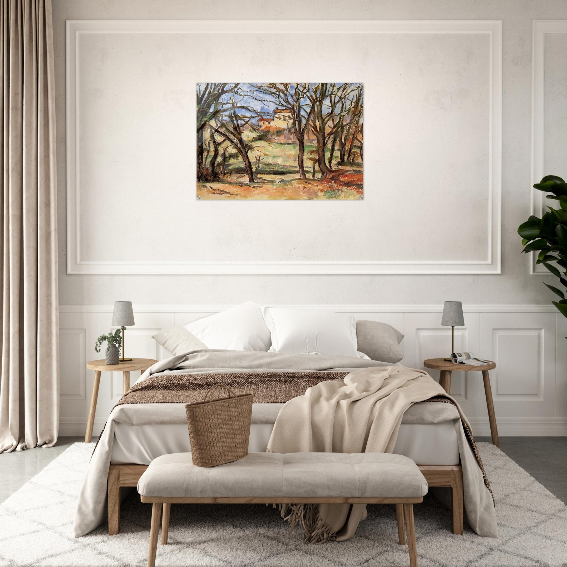 House behind Trees on the Road to Tholonet - Paul Cézanne Acrylic Print - 70x100 cm / 28x40″ inches