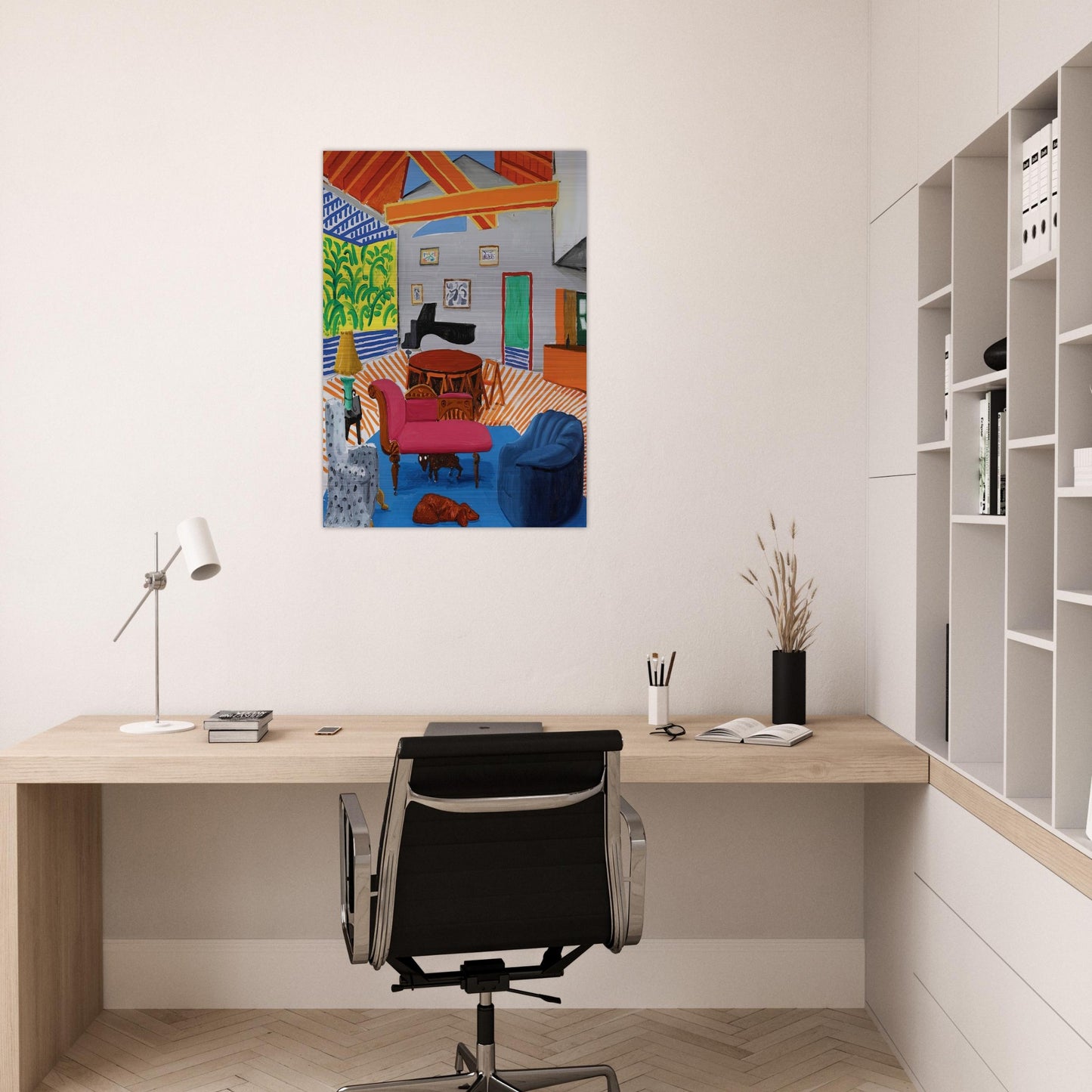 David Hockney - David Hockney Brushed Aluminum Print - 70x100 cm / 28x40 inches | David Hockney Aluminum Print | David Hockney Prints