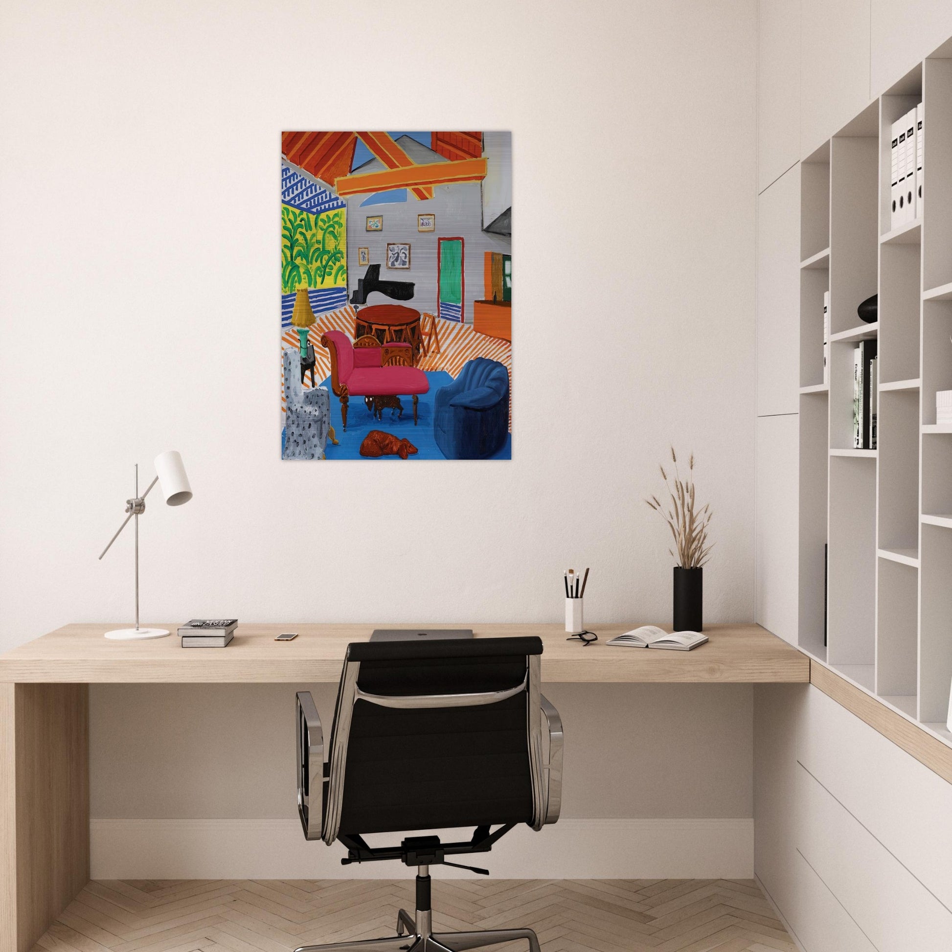 David Hockney - David Hockney Brushed Aluminum Print - 70x100 cm / 28x40 inches | David Hockney Aluminum Print | David Hockney Prints