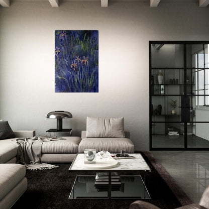Irises 2 - claude monet Brushed Aluminum Print - 70x100 cm / 28x40 inches | claude monet Aluminum Print | claude monet Prints
