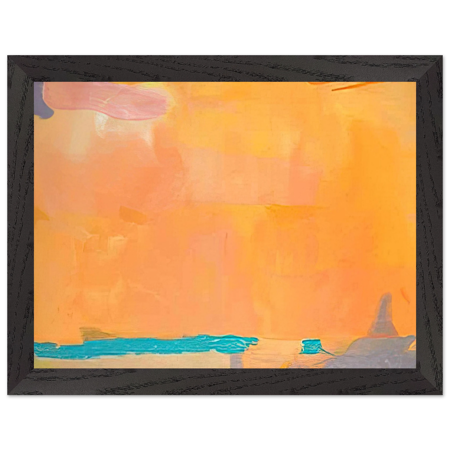 Helen Frankenthaler - Royal Fireworks - 1975 Wall art - 21x29.7 cm / 8x12" - Premium Wooden Framed Poster With Fine Art Paper-canvas - White frame