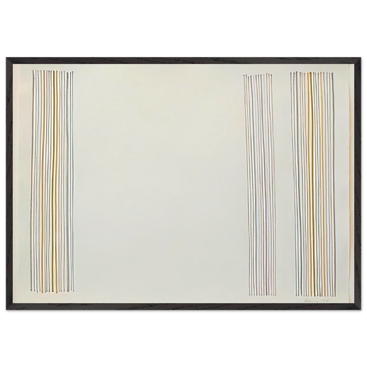 Untitled - 1981 N1 - Gene Davis 70x100 cm / 28x40 inches Framed Art Print – Black Wooden Frame