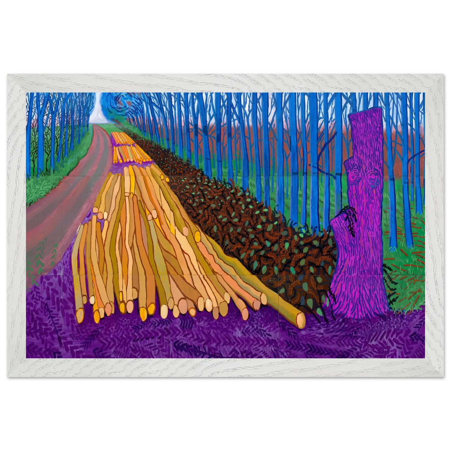 David Hockney - David Hockney Wall art - A2 (42 x 59.4  cm) - Premium Wooden Framed Poster With Fine Art Paper - Wood frame