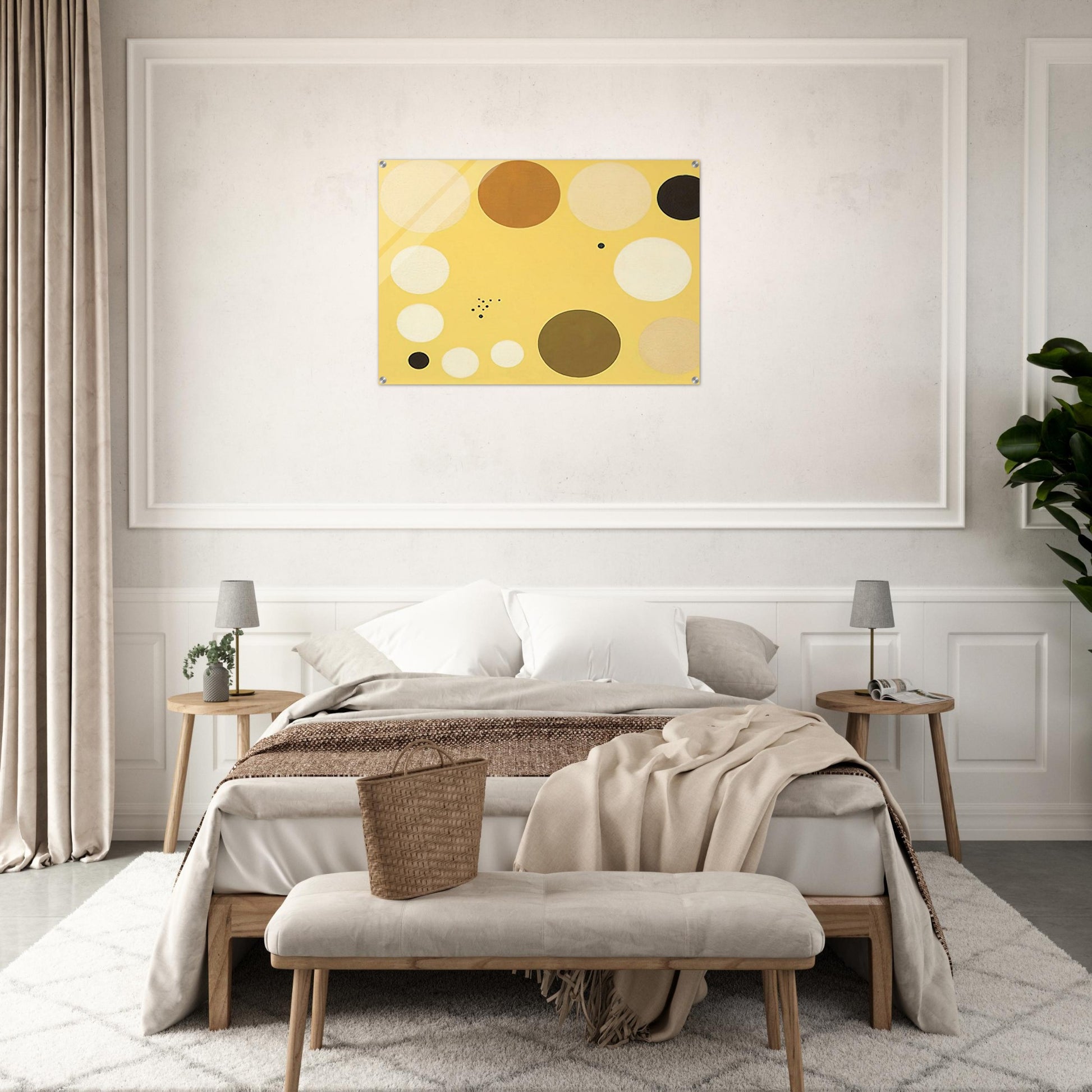 Carta celeste en amarillo n° 1 - 1953 1 - Lolo Soldevilla Acrylic Print - 70x100 cm / 28x40″ inches