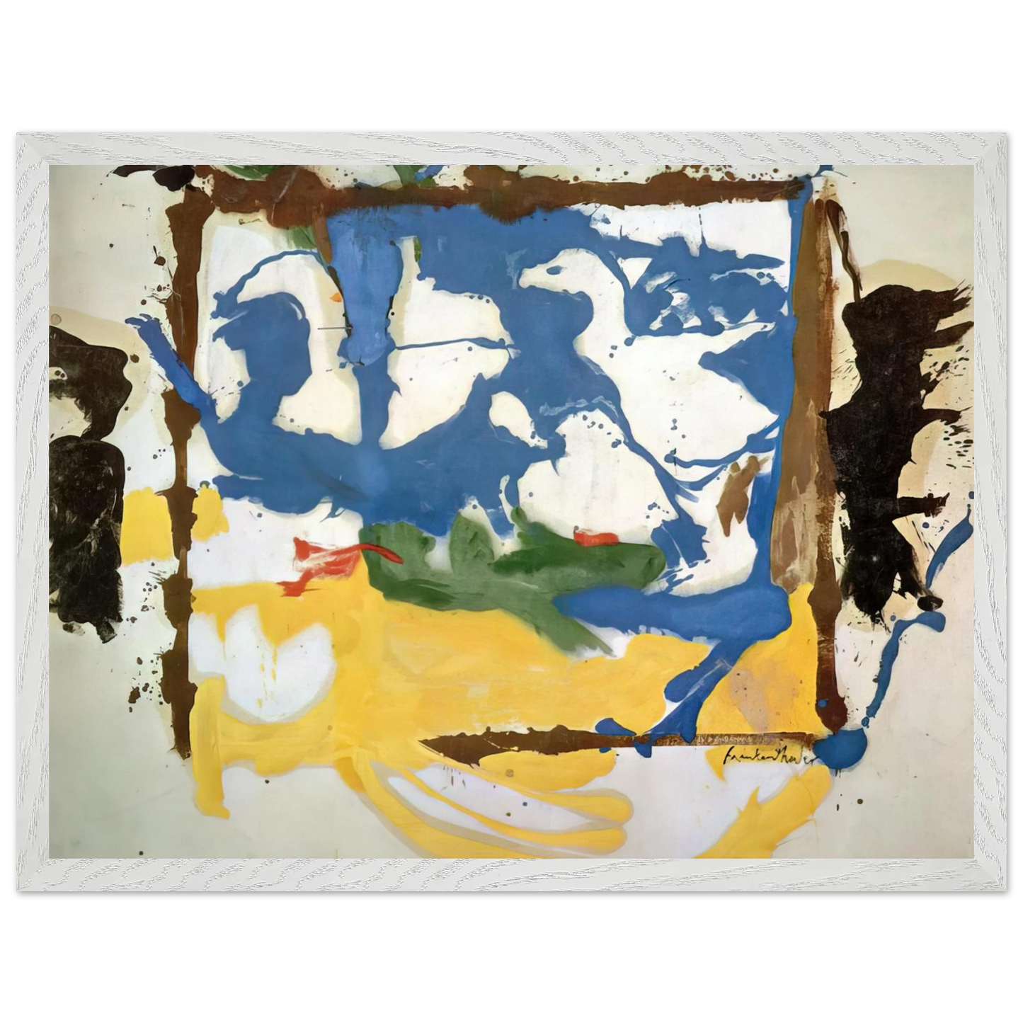 Helen Frankenthaler - Swan Lake #2 - 1961 Wall art - 40x50 cm / 16x20 inches - Fine Art Poster-canvas - -