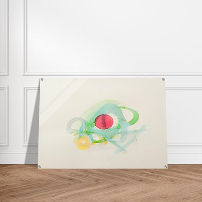 UNTITLED RED GREEN YELLOW AND BLUE - Luis Feito Acrylic Print - 70x100 cm / 28x40″ inches