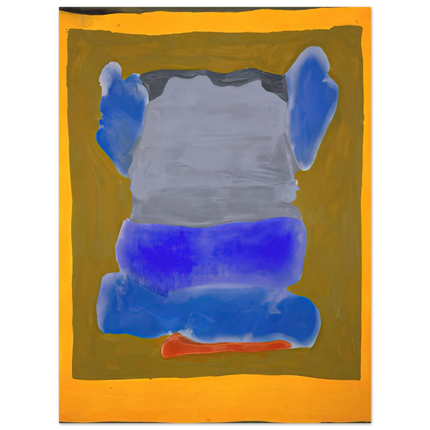 Helen Frankenthaler - Buddha s Court - 1964 Wall art - 30x45 cm / 12x18 inches - Premium Wooden Framed Poster With Fine Art Paper-canvas - White frame