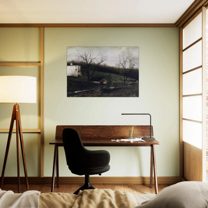 EVENING AT KUERNERS - Andrew Wyeth Brushed Aluminum Print - 70x100 cm / 28x40 inches | Andrew Wyeth Aluminum Print | Andrew Wyeth Prints