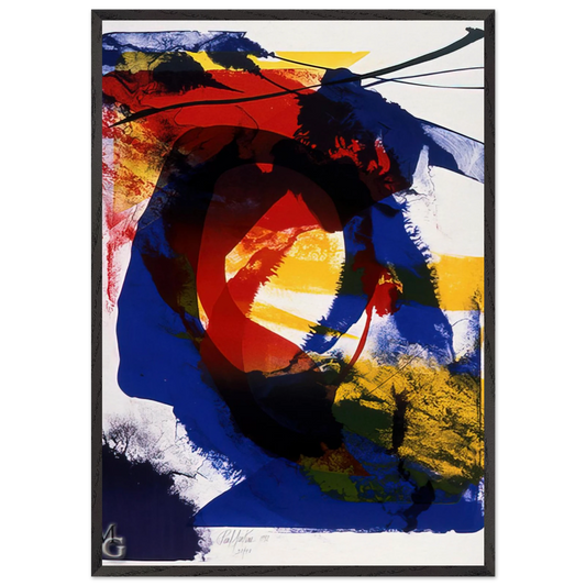 Distance Finding Mozart - Paul Jenkins 70x100 cm / 28x40 inches Framed Art Print – Black Wooden Frame