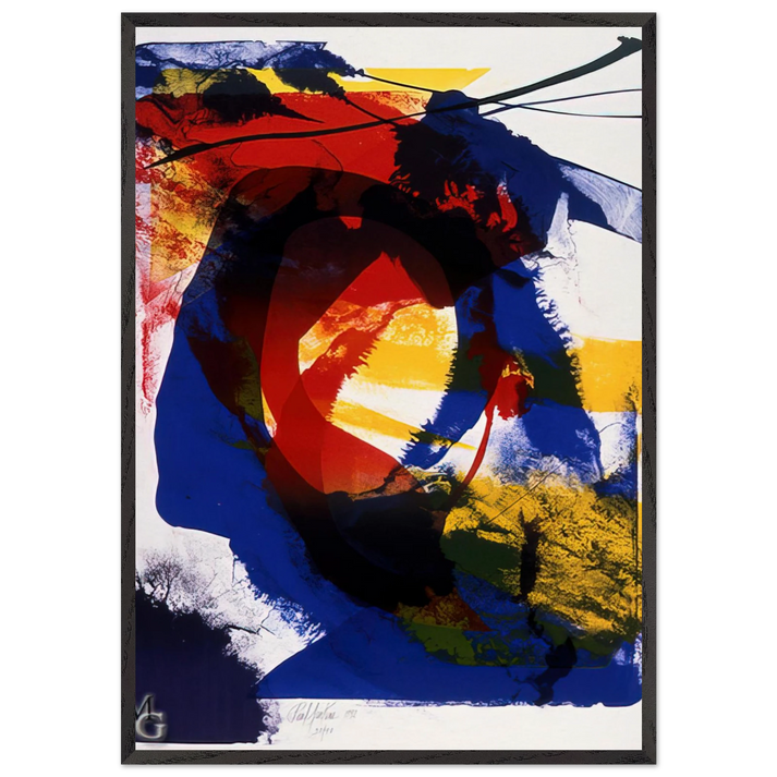 Distance Finding Mozart - Paul Jenkins 70x100 cm / 28x40 inches Framed Art Print – Black Wooden Frame