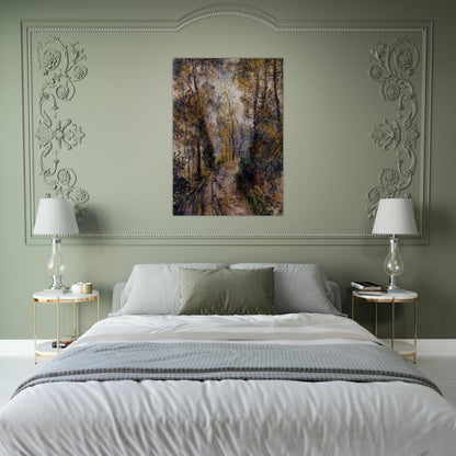 The Path through the Forest - Pierre-Auguste Renoir Brushed Aluminum Print - 70x100 cm / 28x40 inches | Pierre-Auguste Renoir Aluminum Print | Pierre-Auguste Renoir Prints