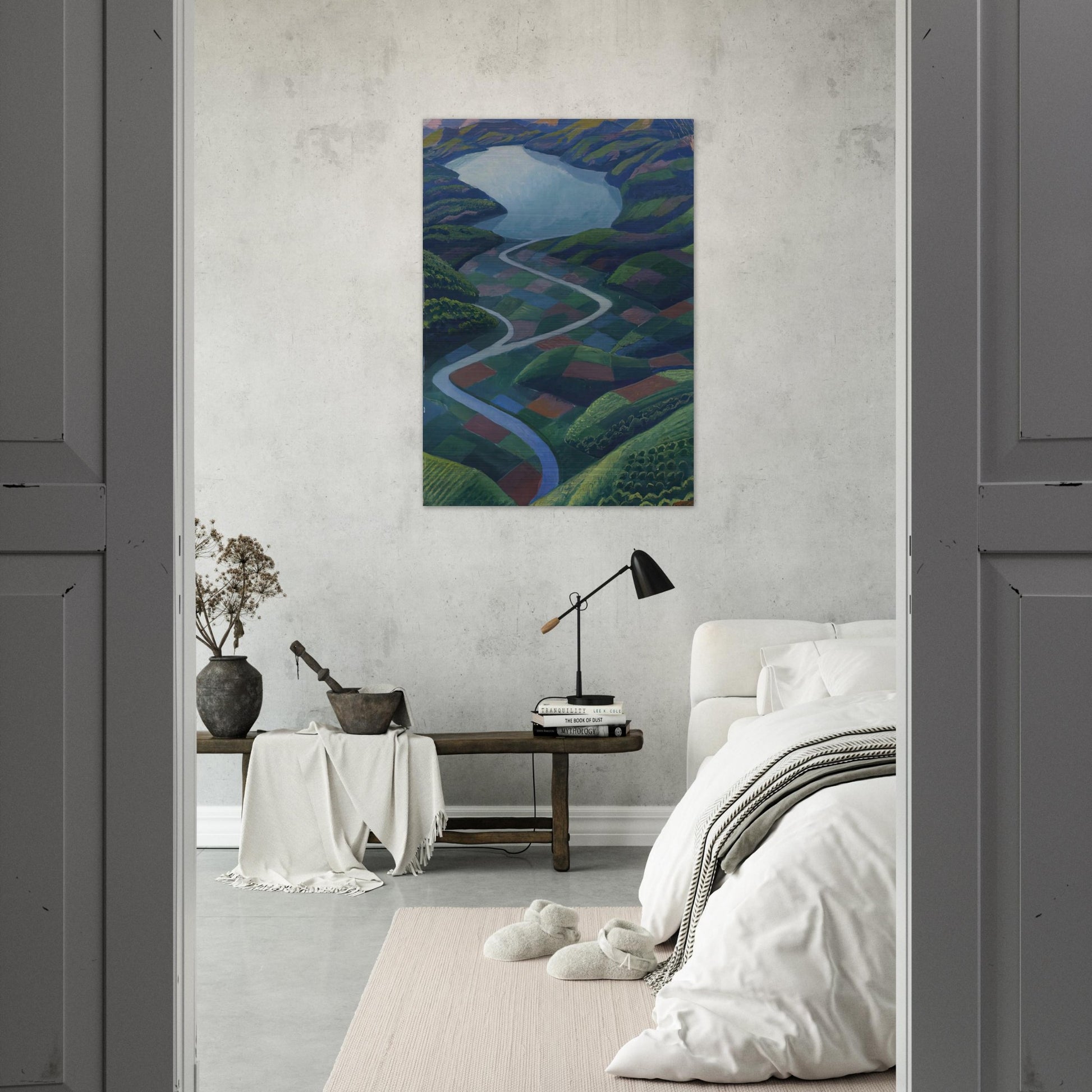 Paesaggio Aereo - 1936 - Gerardo Dottori Brushed Aluminum Print - 70x100 cm / 28x40 inches | Gerardo Dottori Aluminum Print | Gerardo Dottori Prints