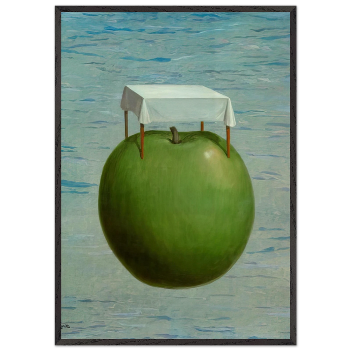 FINE REALITIES 1964 - Rene Magritte 70x100 cm / 28x40 inches Framed Art Print – Black Wooden Frame