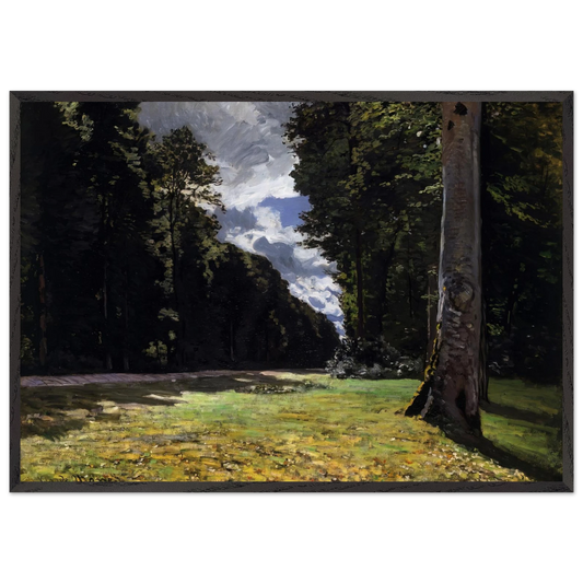 The Pave de Chailly in the Fontainbleau Forest - claude monet 70x100 cm / 28x40 inches Framed Art Print – Black Wooden Frame