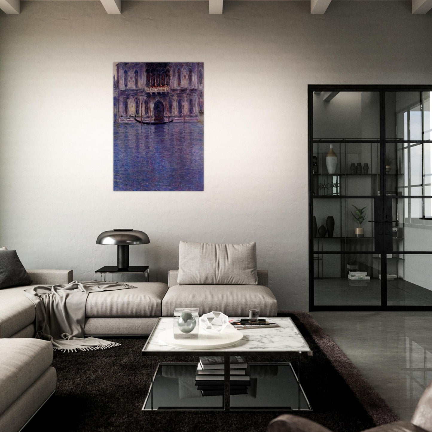 Palazzo Contarini 2 - claude monet Brushed Aluminum Print - 70x100 cm / 28x40 inches | claude monet Aluminum Print | claude monet Prints