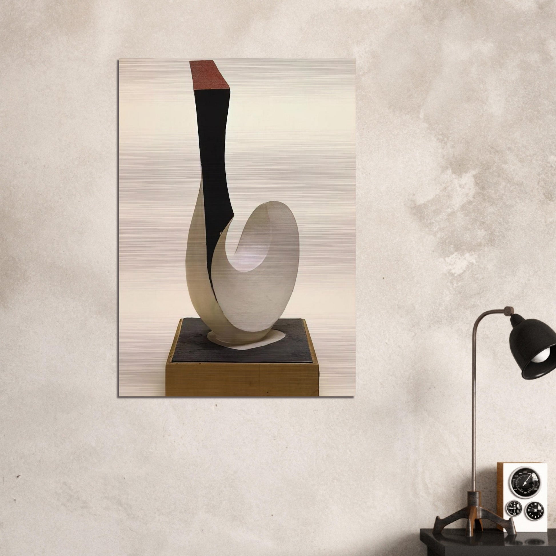 CHICKEN AND EGG 1946 - Kurt Schwitters Brushed Aluminum Print - 70x100 cm / 28x40 inches | Kurt Schwitters Aluminum Print | Kurt Schwitters Prints