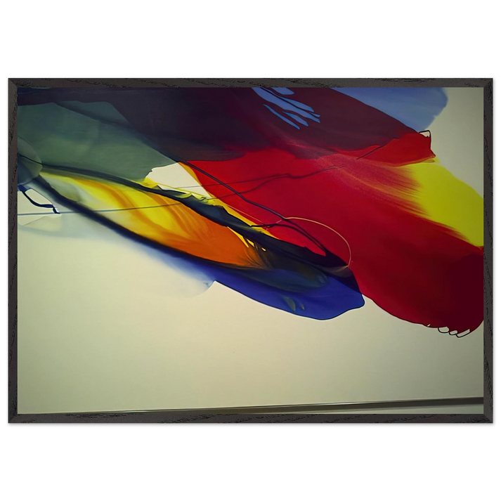Phenomena Point Swing and Flank - Paul Jenkins 70x100 cm / 28x40 inches Framed Art Print – Black Wooden Frame