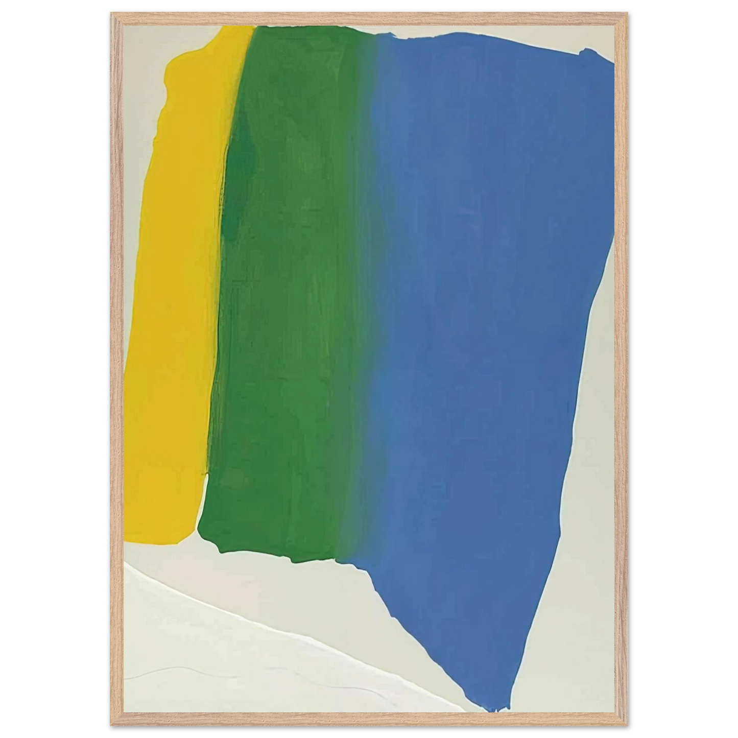 Helen Frankenthaler - Summer Insignia - 1969 Wall art - 21x29.7 cm / 8x12" - Premium Wooden Framed Poster With Fine Art Paper-canvas - White frame