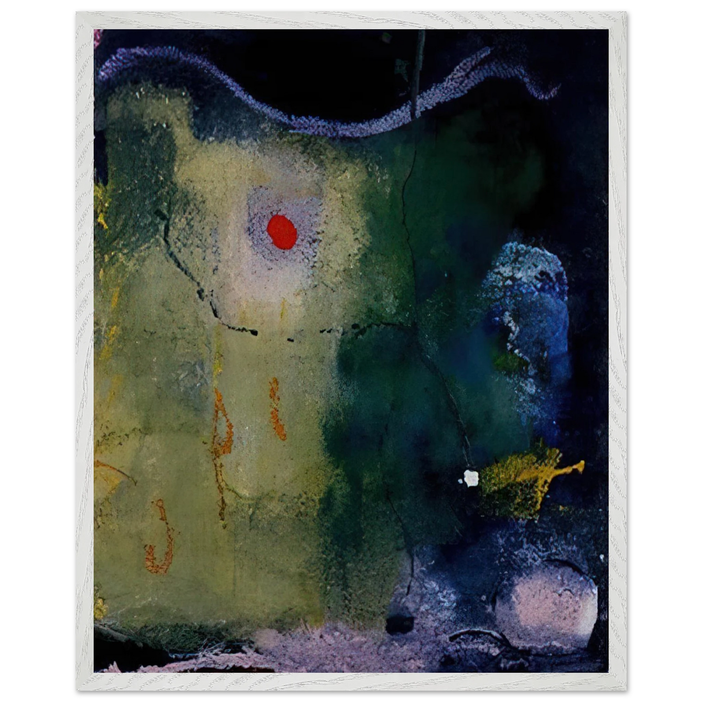 Helen Frankenthaler - The Other Side of the Moon - 1995 Wall art - 20x25 cm / 8x10 inches - Premium Wooden Framed Poster With Fine Art Paper-canvas - White frame