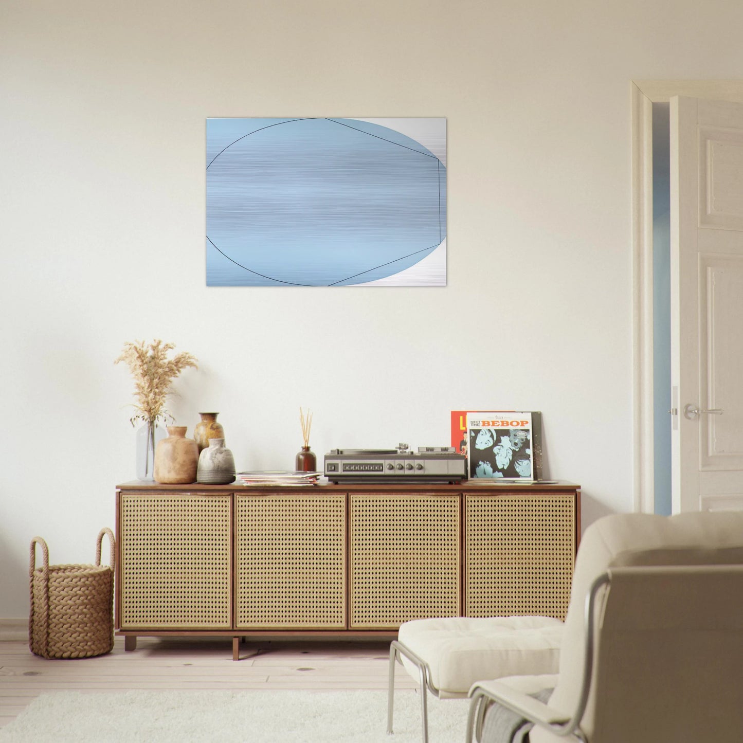 CIRCLE IN AND OUT OF A POLYGON 2 1973 - Robert Mangold Brushed Aluminum Print - 70x100 cm / 28x40 inches | Robert Mangold Aluminum Print | Robert Mangold Prints