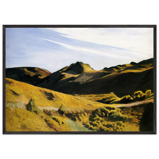 The Camel s Hump - Edward Hopper 70x100 cm / 28x40 inches Framed Art Print – Black Wooden Frame