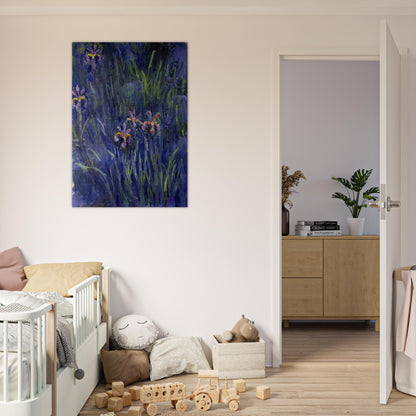 Irises 2 - claude monet Brushed Aluminum Print - 70x100 cm / 28x40 inches | claude monet Aluminum Print | claude monet Prints